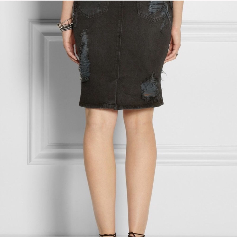 Ksubi Black Denim Mini Skirt